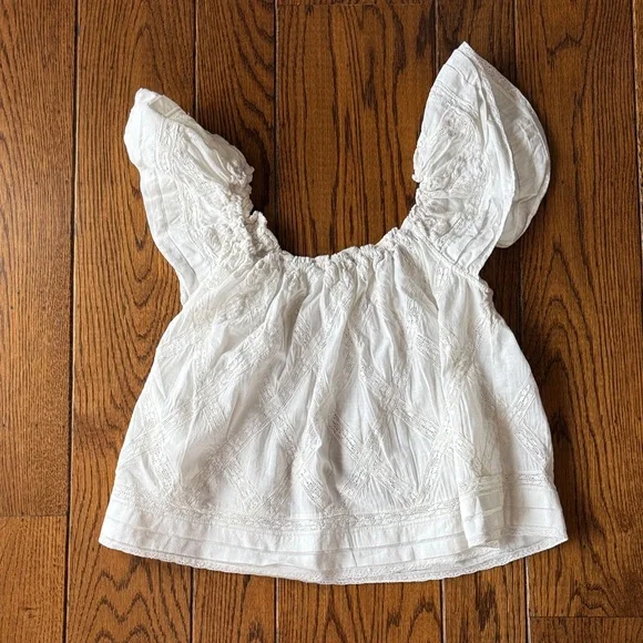 White Puff Sleeve Blouse - Picture 3 of 5